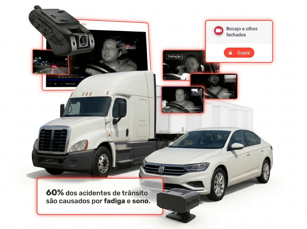 Videotelemetria veicular - detecção de fadiga, distração e eventos de risco