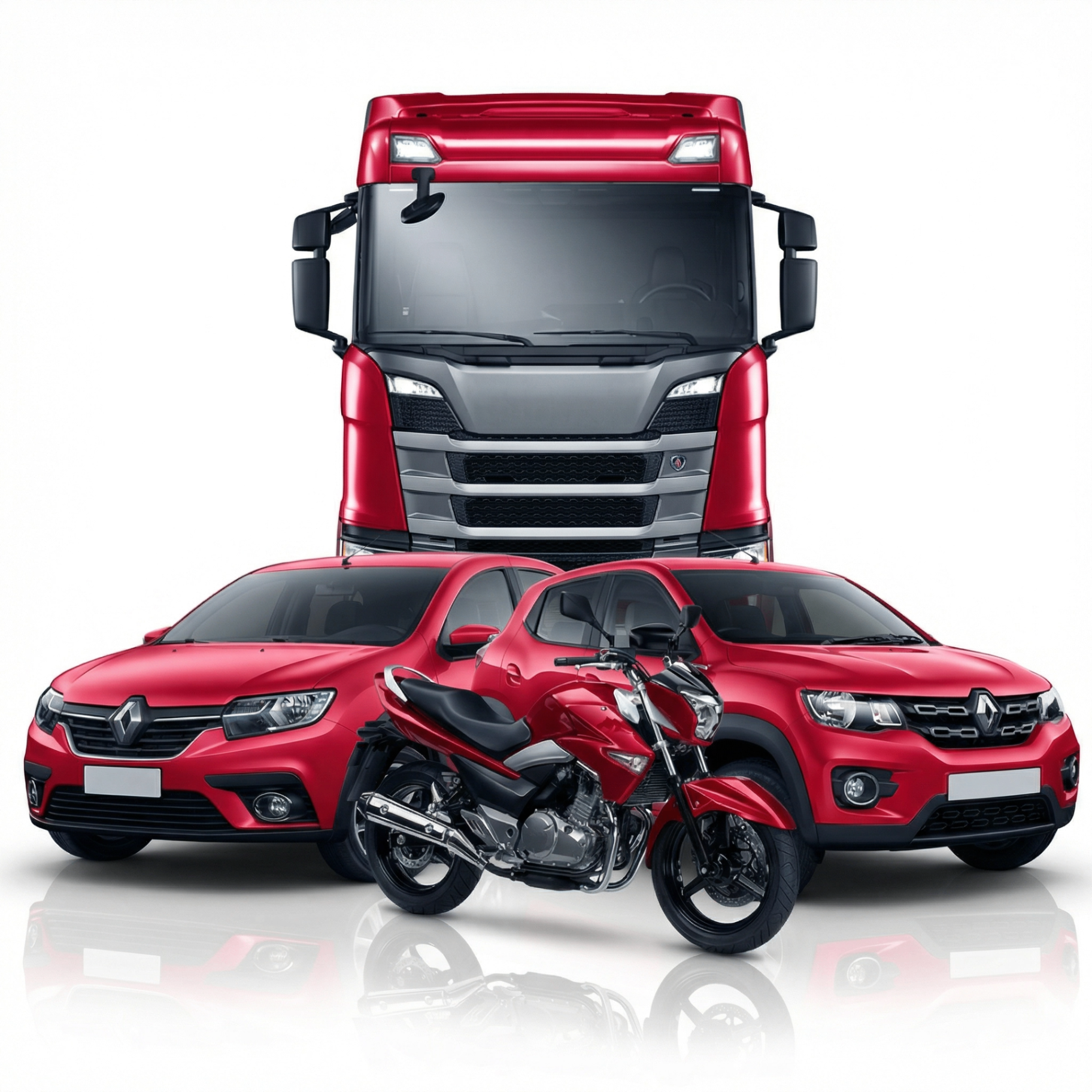 Veículos rastreados pela Unitracker - Caminhão, carro e moto