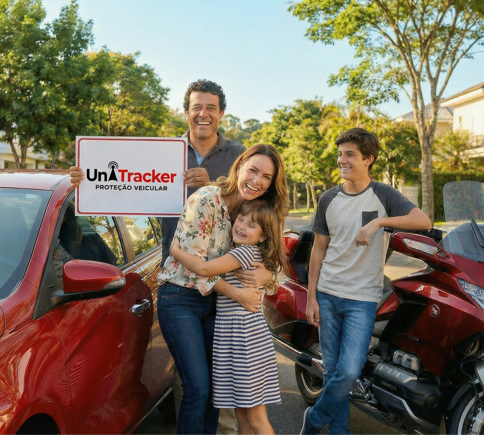 Família protegida com Unitracker